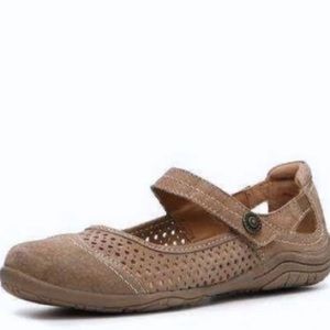 Earth Origins Mary Janes Flats 8W suede ethical